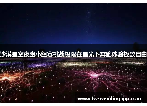 沙漠星空夜跑小组赛挑战极限在星光下奔跑体验极致自由